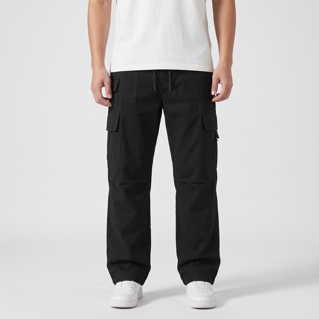 Men's Utility Cargo Pants for Commutes with Elastic Waist 3
