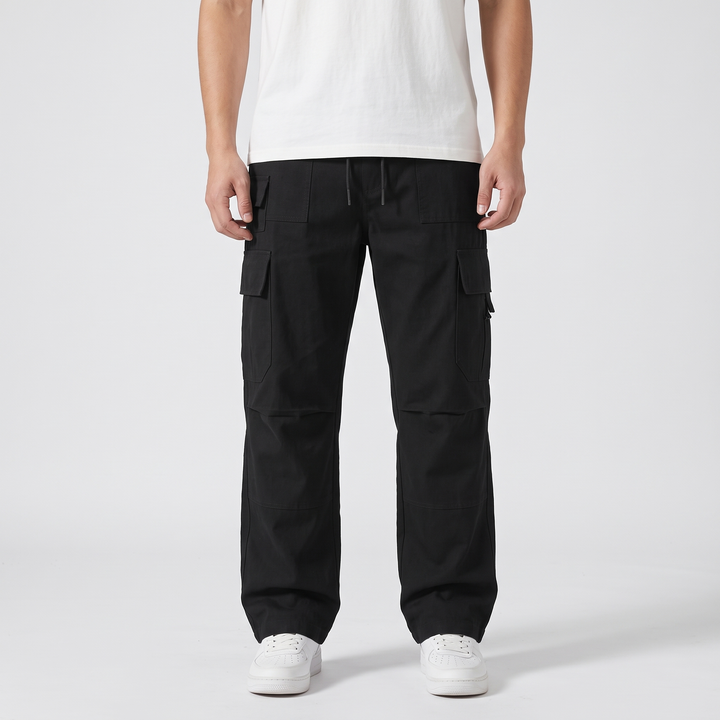 Men's Utility Cargo Pants for Commutes with Elastic Waist 3