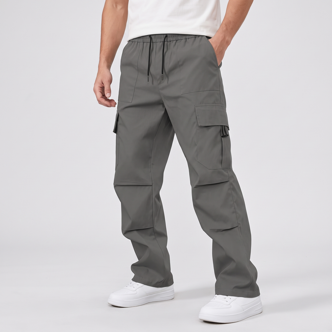 Men's Utility Cargo Pants for Commutes with Elastic Waist 4