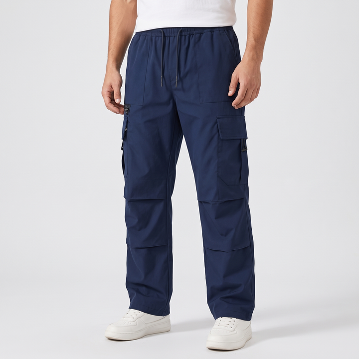 Men's Utility Cargo Pants for Commutes with Elastic Waist 5