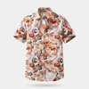 Men's Vibrant Floral Shirt with Short Sleeves