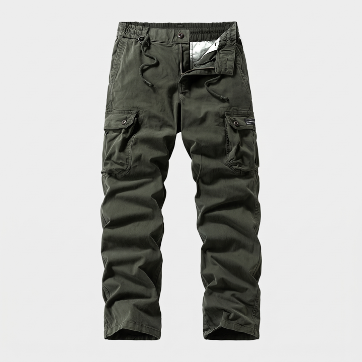 Men's Vintage Work Pants for Daily Wear with Multi-Pockets 0