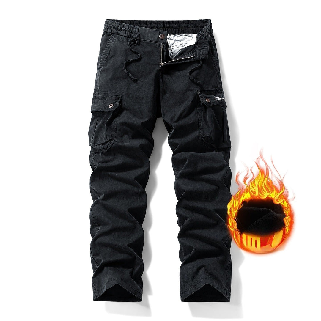 Men's Vintage Work Pants for Daily Wear with Multi-Pockets 1