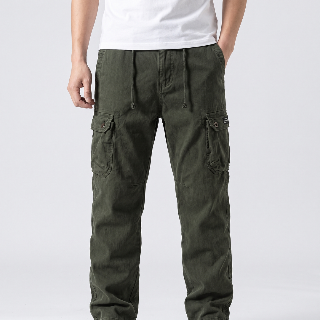 Men's Vintage Work Pants for Daily Wear with Multi-Pockets 12