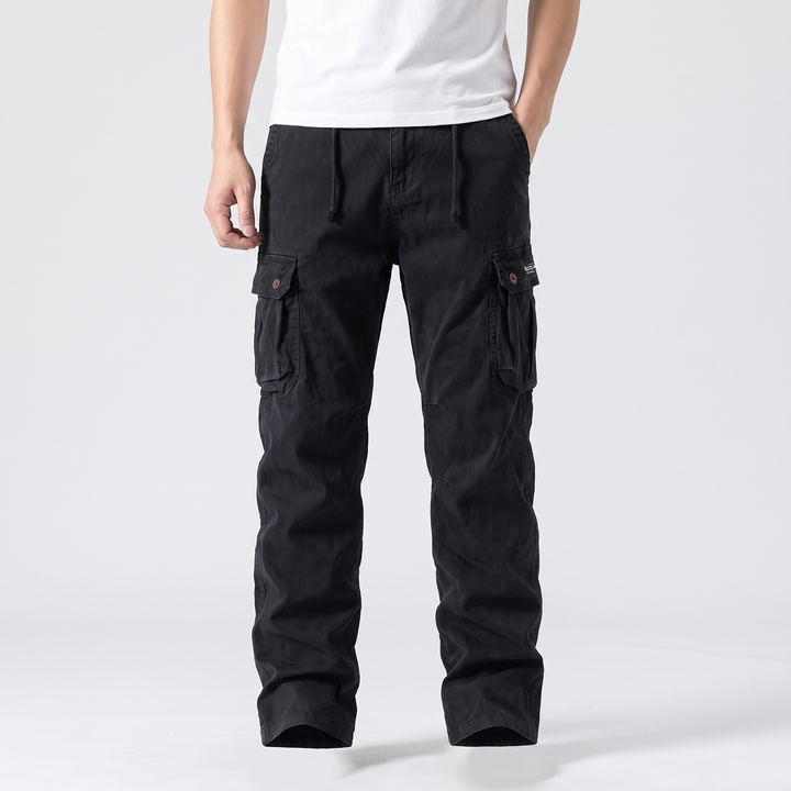 Men's Vintage Work Pants for Daily Wear with Multi-Pockets 13
