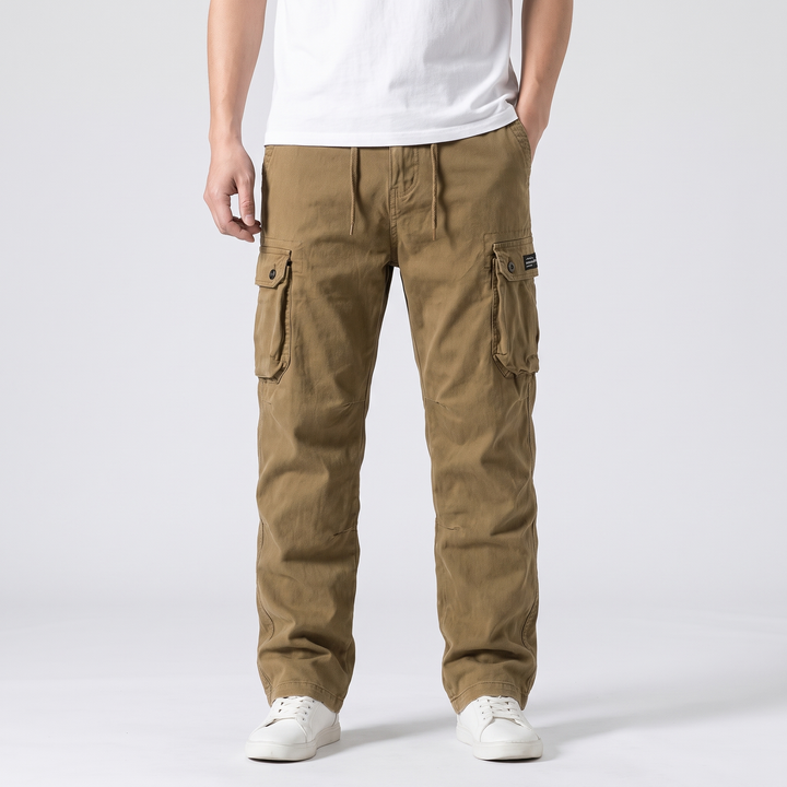 Men's Vintage Work Pants for Daily Wear with Multi-Pockets 14