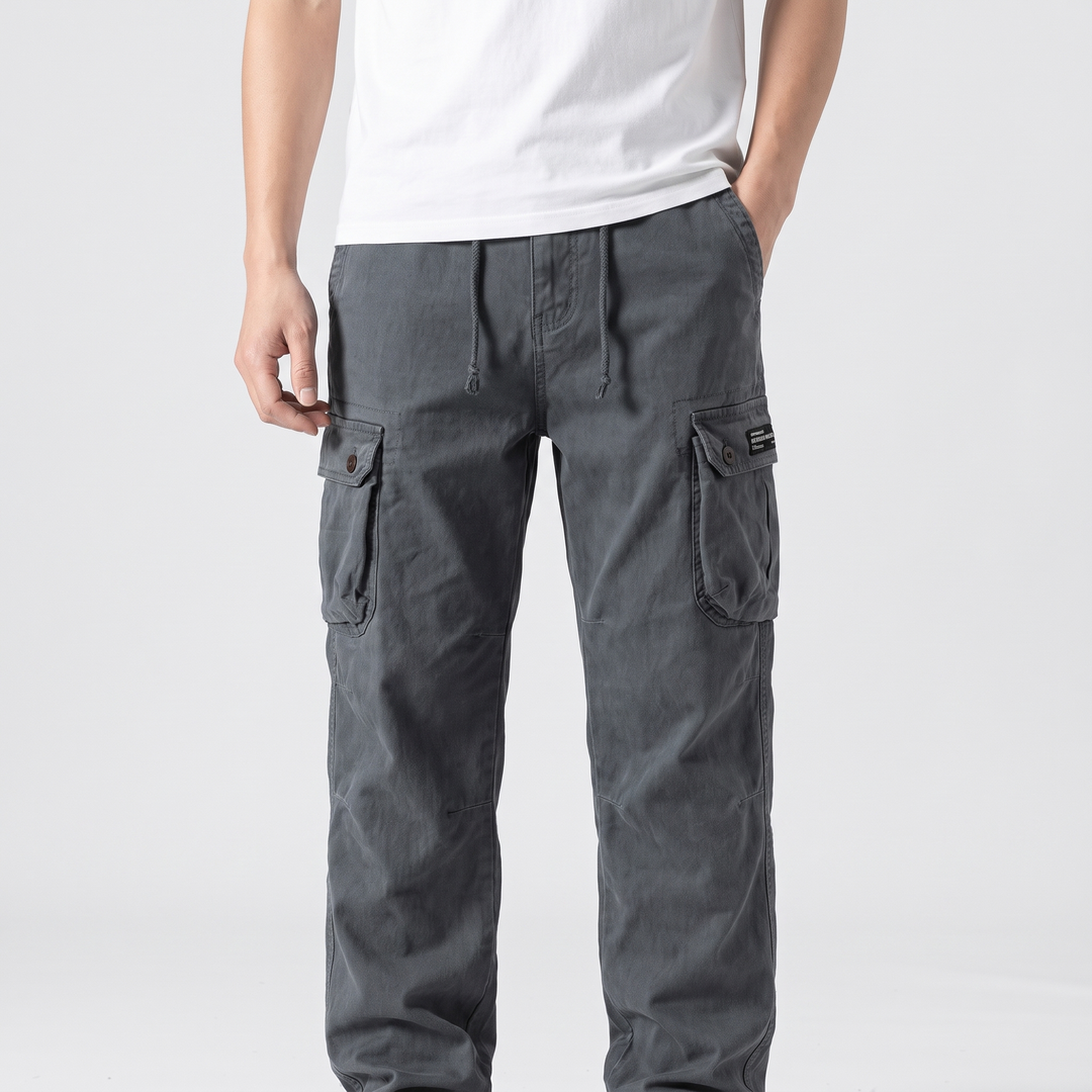 Men's Vintage Work Pants for Daily Wear with Multi-Pockets 15