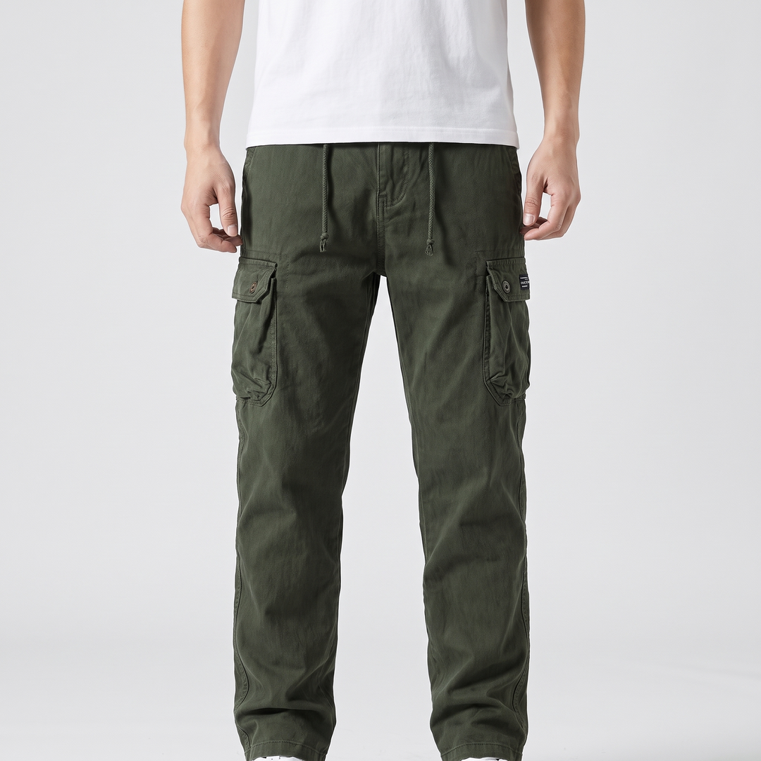 Men's Vintage Work Pants for Daily Wear with Multi-Pockets 16