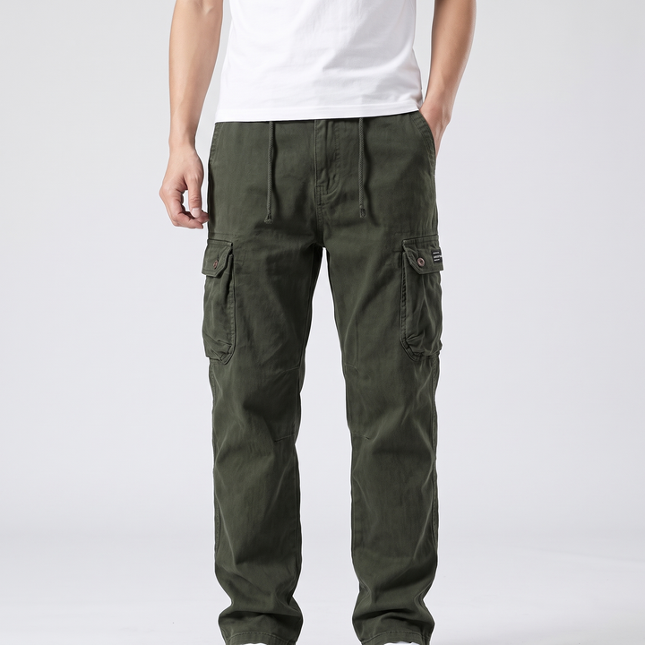 Men's Vintage Work Pants for Daily Wear with Multi-Pockets 17