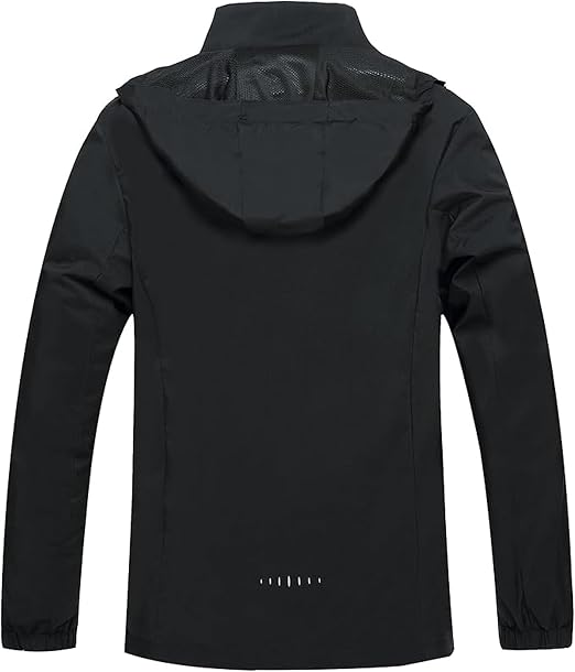 Men's Waterproof Rain Jacket for Hiking with Removable Hood 3