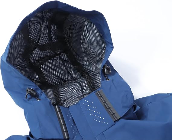 Men's Waterproof Rain Jacket for Hiking with Removable Hood 5