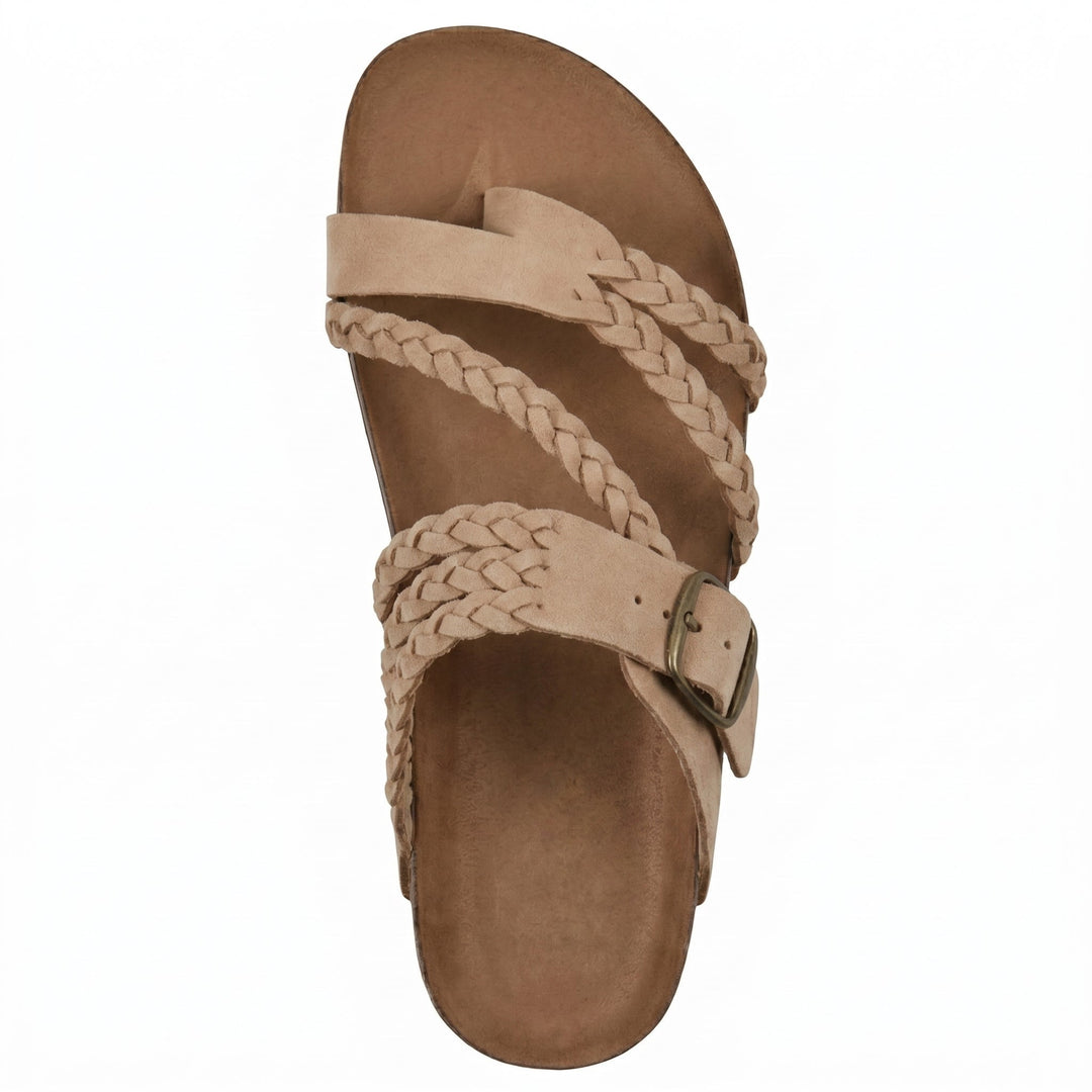 Women's Braided Flat Sandals for Beach Days with Toe Loop 12