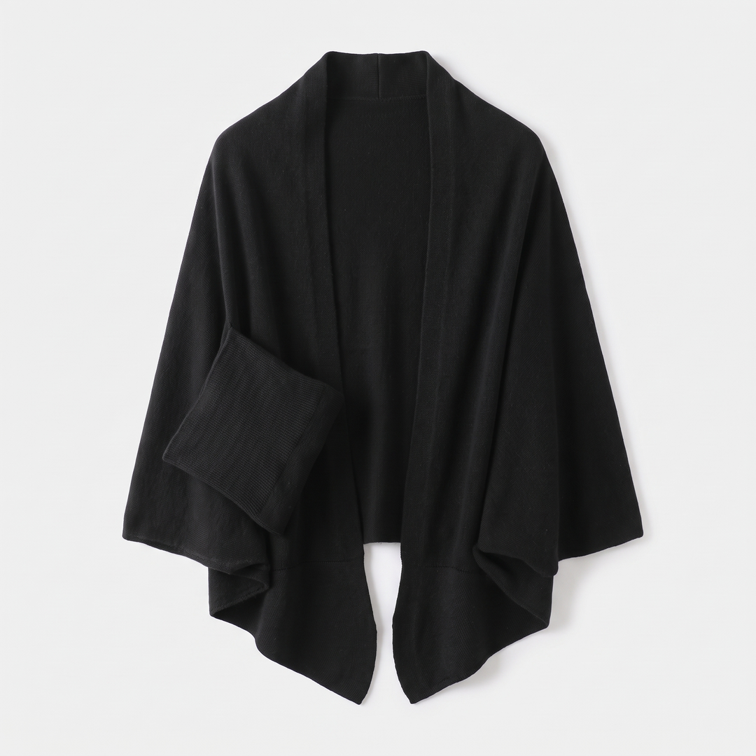 Women's Cashmere Shawl for Winter with Cape-to-Scarf Drape 2