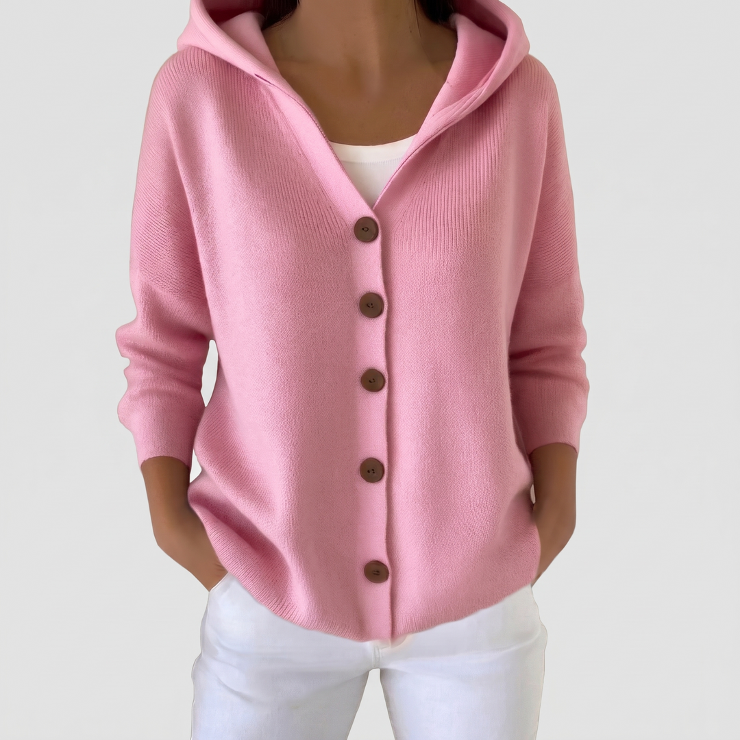 Women's Cozy Cotton Cardigan with Hood 1