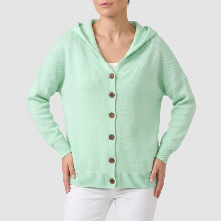 Women's Cozy Cotton Cardigan with Hood 3