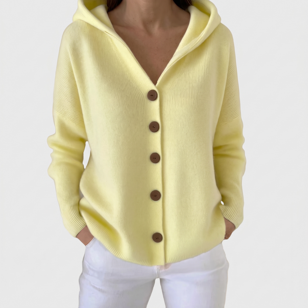 Women's Cozy Cotton Cardigan with Hood 4