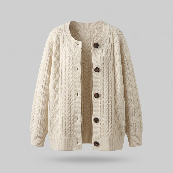 Women's Cozy Knit Cardigan with Open Front 0