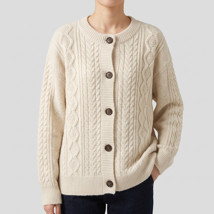 Women's Cozy Knit Cardigan with Open Front 1