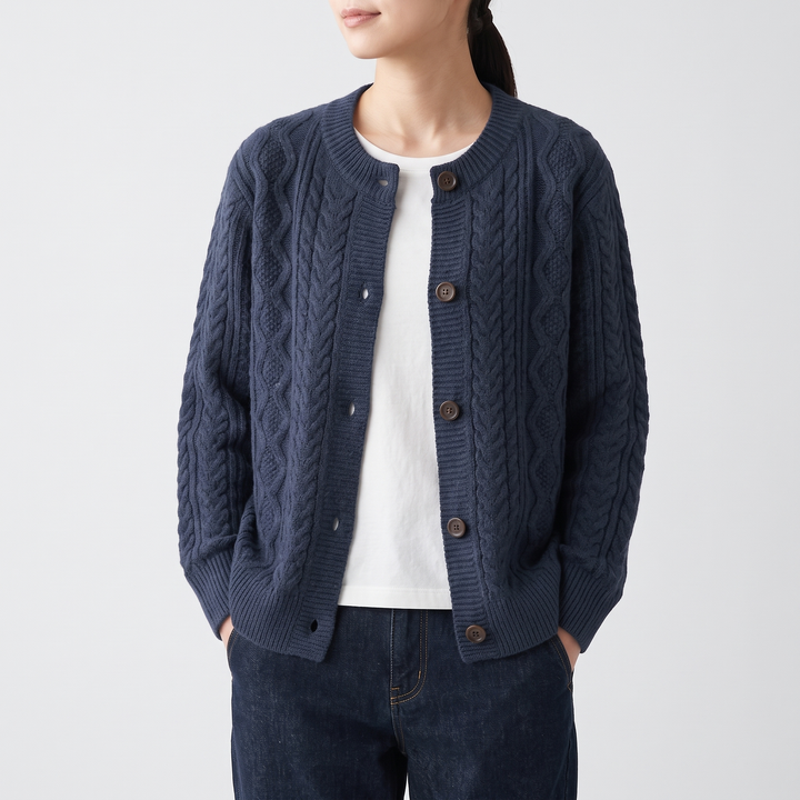 Women's Cozy Knit Cardigan with Open Front 2