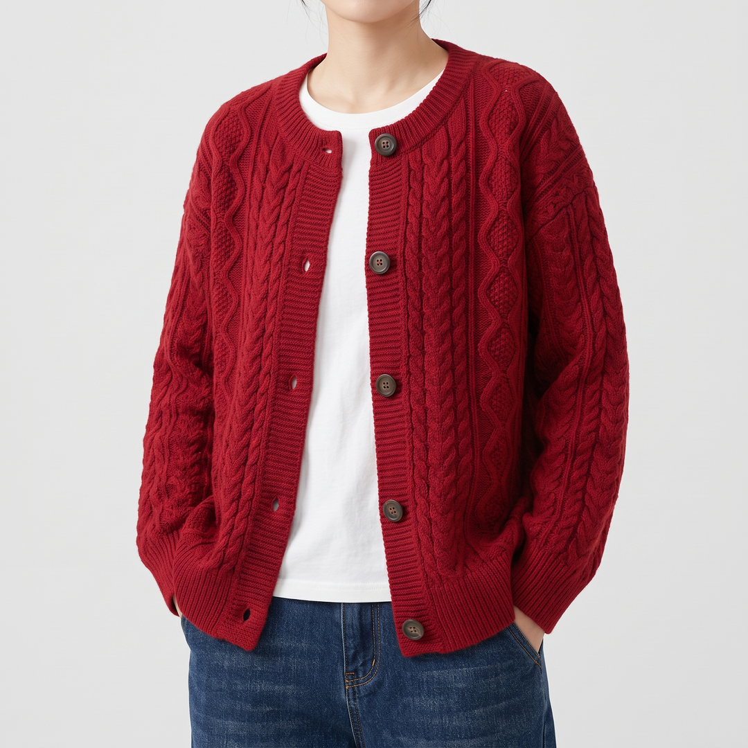 Women's Cozy Knit Cardigan with Open Front 3
