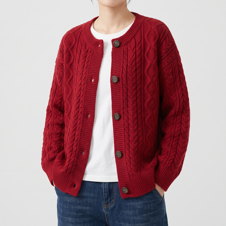 Women's Cozy Knit Cardigan with Open Front 3