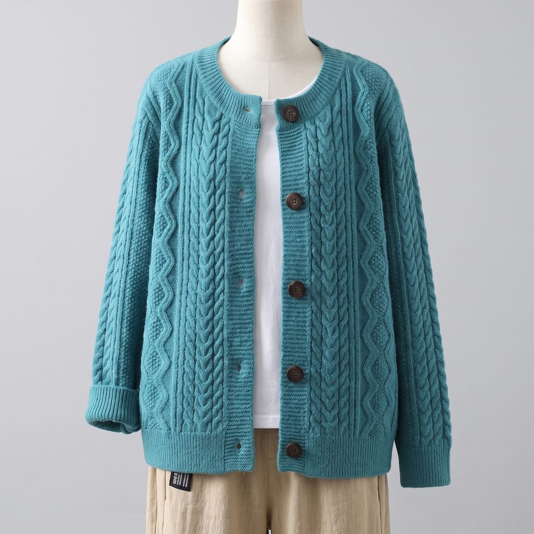 Women's Cozy Knit Cardigan with Open Front 5