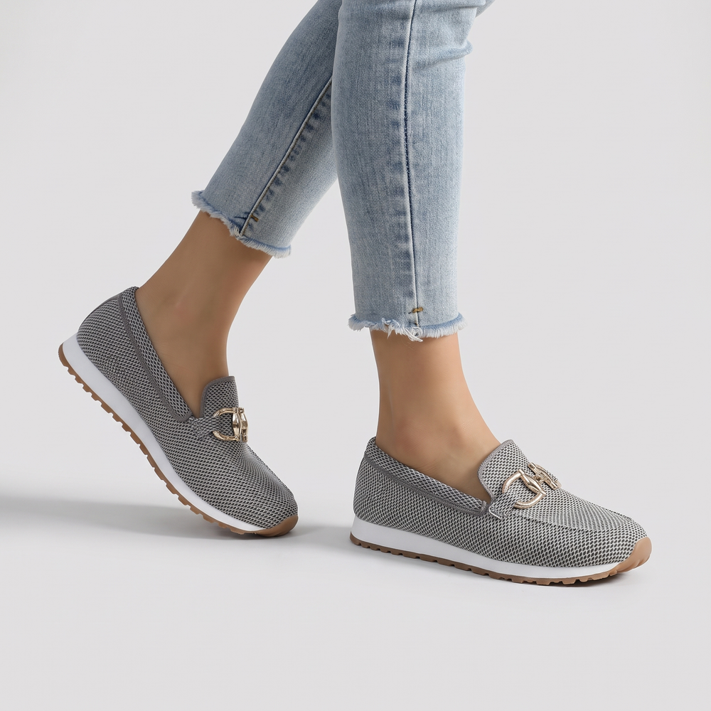 Women's Cushioned Loafers for Work Days with Horsebit Trim 7