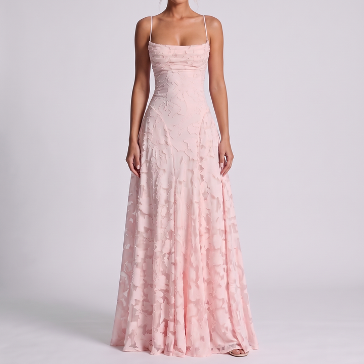 Women's Elegant Maxi Dress with Square Neckline 11