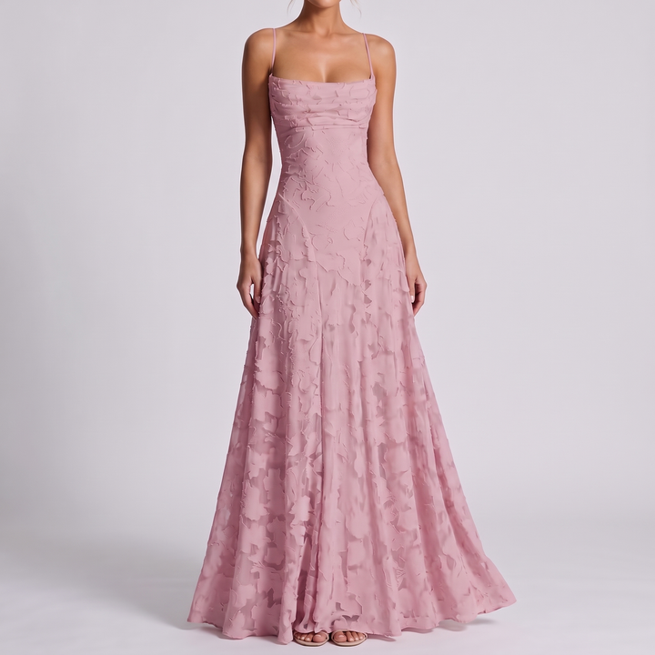 Women's Elegant Maxi Dress with Square Neckline 15