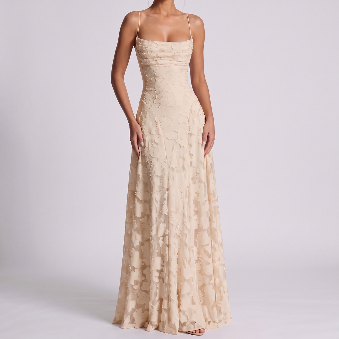 Women's Elegant Maxi Dress with Square Neckline 16