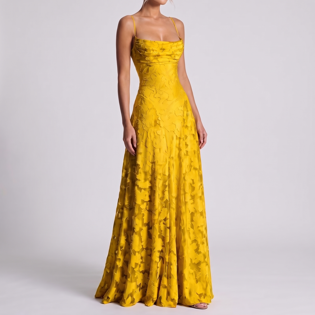 Women's Elegant Maxi Dress with Square Neckline 18