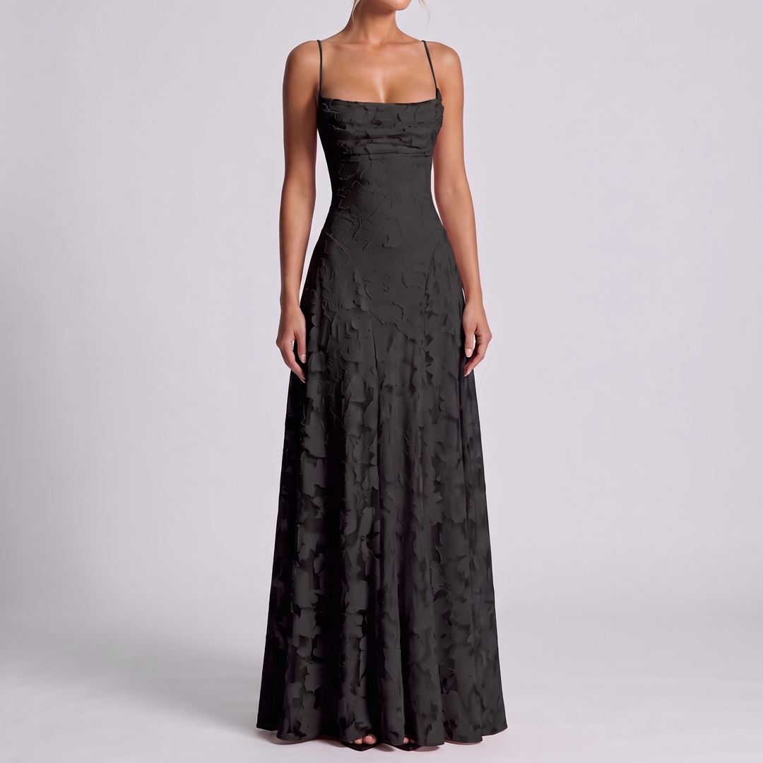 Women's Elegant Maxi Dress with Square Neckline 3