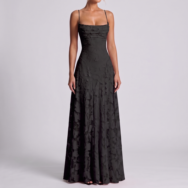 Women's Elegant Maxi Dress with Square Neckline 3
