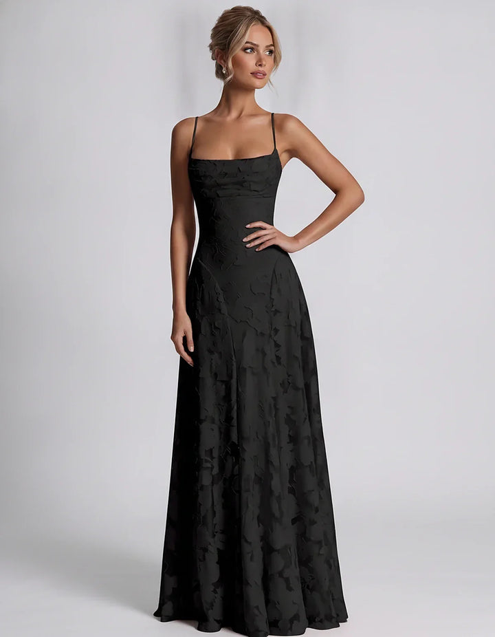 Women's Elegant Maxi Dress with Square Neckline 32