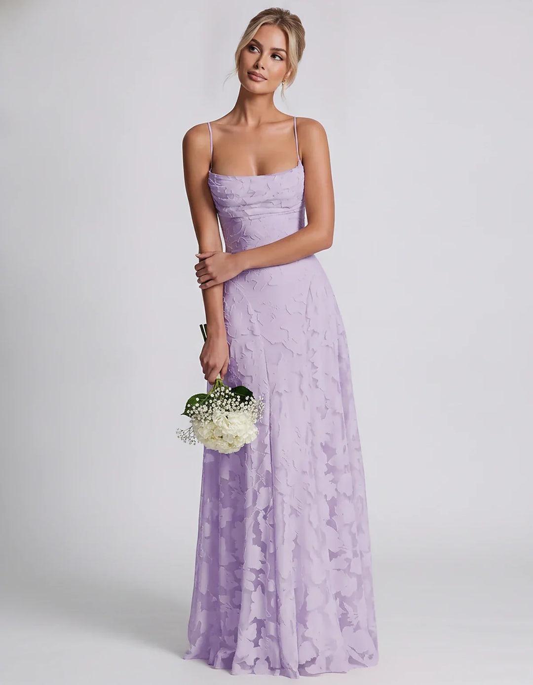 Women's Elegant Maxi Dress with Square Neckline 38