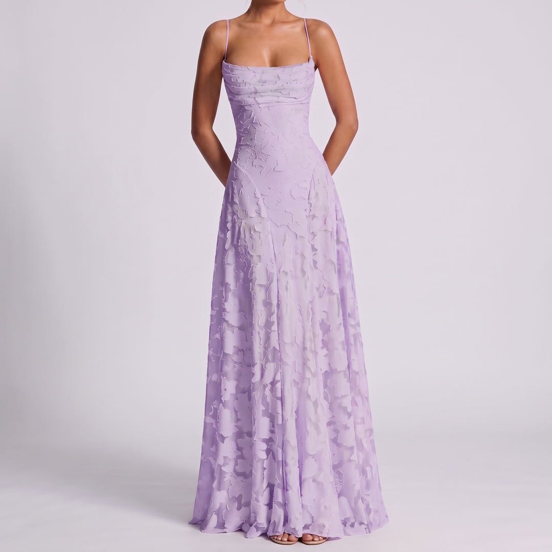 Women's Elegant Maxi Dress with Square Neckline 4