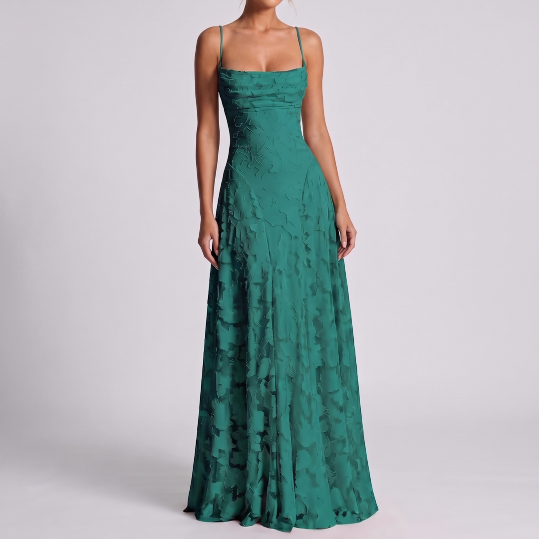 Women's Elegant Maxi Dress with Square Neckline 5