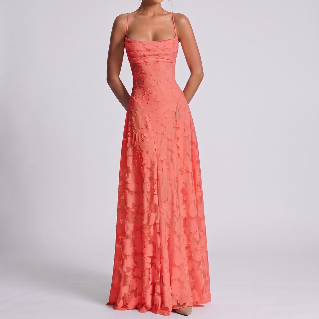 Women's Elegant Maxi Dress with Square Neckline 6