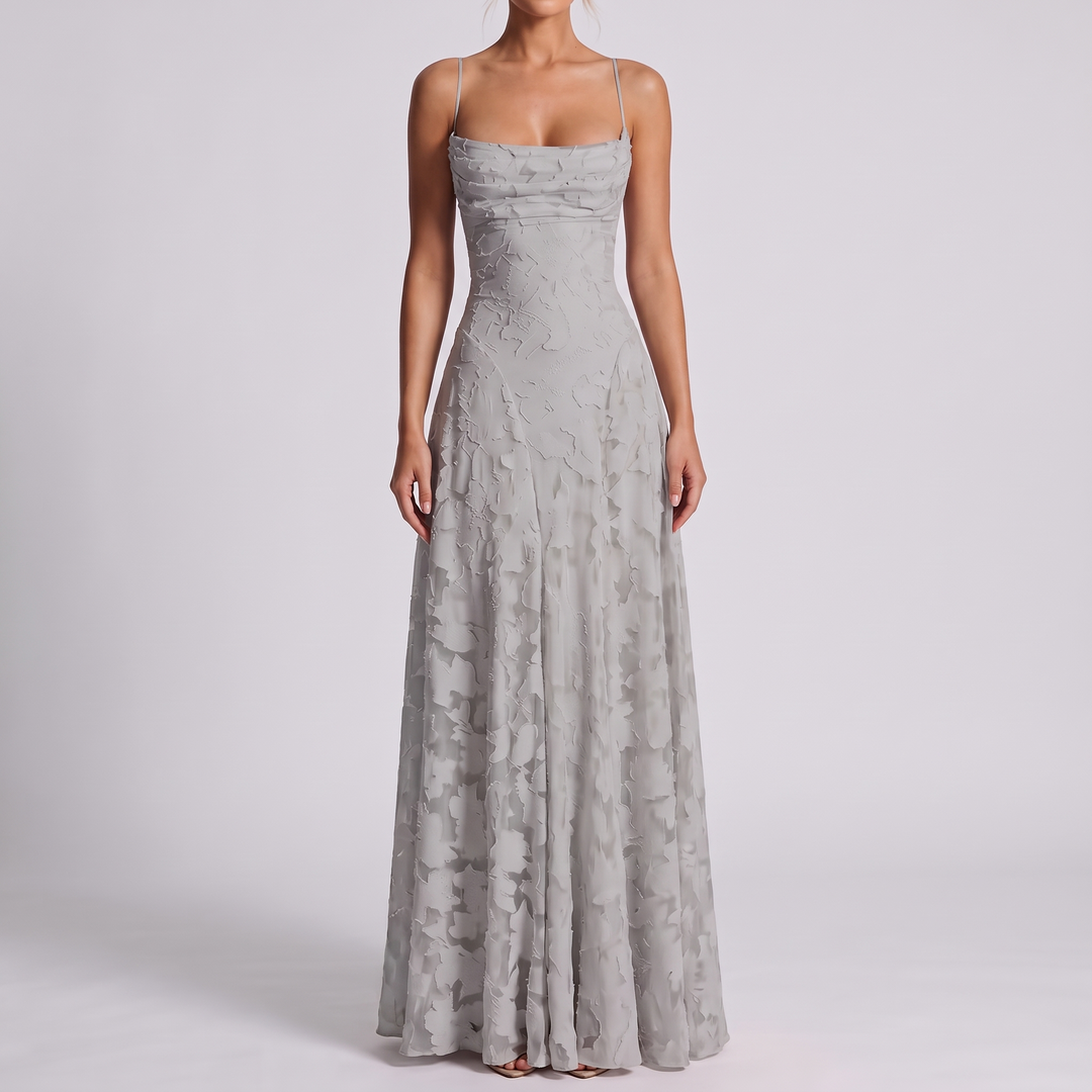 Women's Elegant Maxi Dress with Square Neckline 7