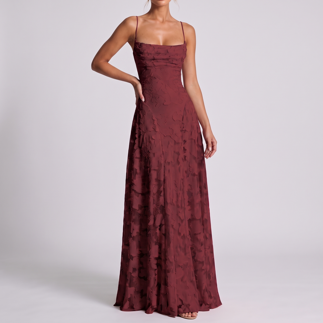 Women's Elegant Maxi Dress with Square Neckline 8