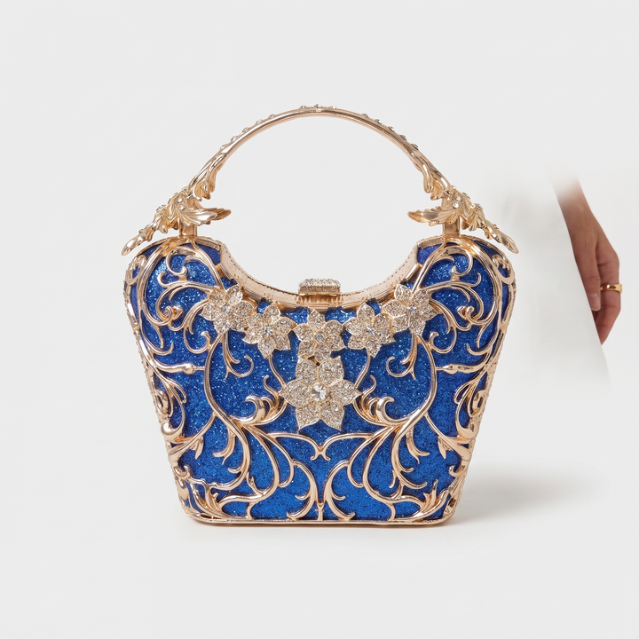 Women's Filigree Bag for Evenings with Baroque Metalwork 0