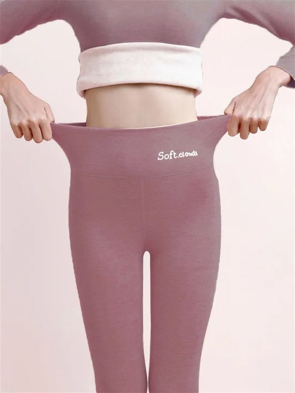 Women's Fleece Lined Leggings for Winter with Stretch Fit 12