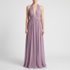 Women's Flowy Pleated Maxi Dress for Galas with Open Back