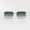 Women's Gold Retro Sunglasses for Travel with UV400 Lenses