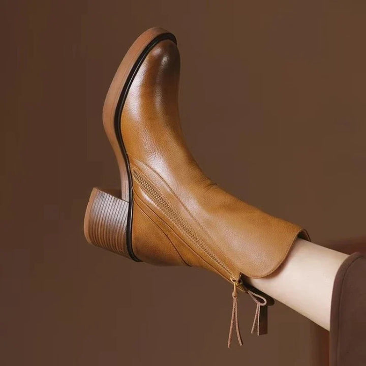 Women's Heeled Ankle Boots for Work with Cushioned Insoles 1