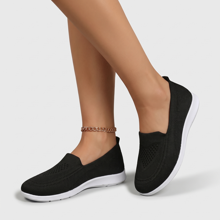 Women's Knit Loafers for Daily Wear with Cushioned Wedge 1