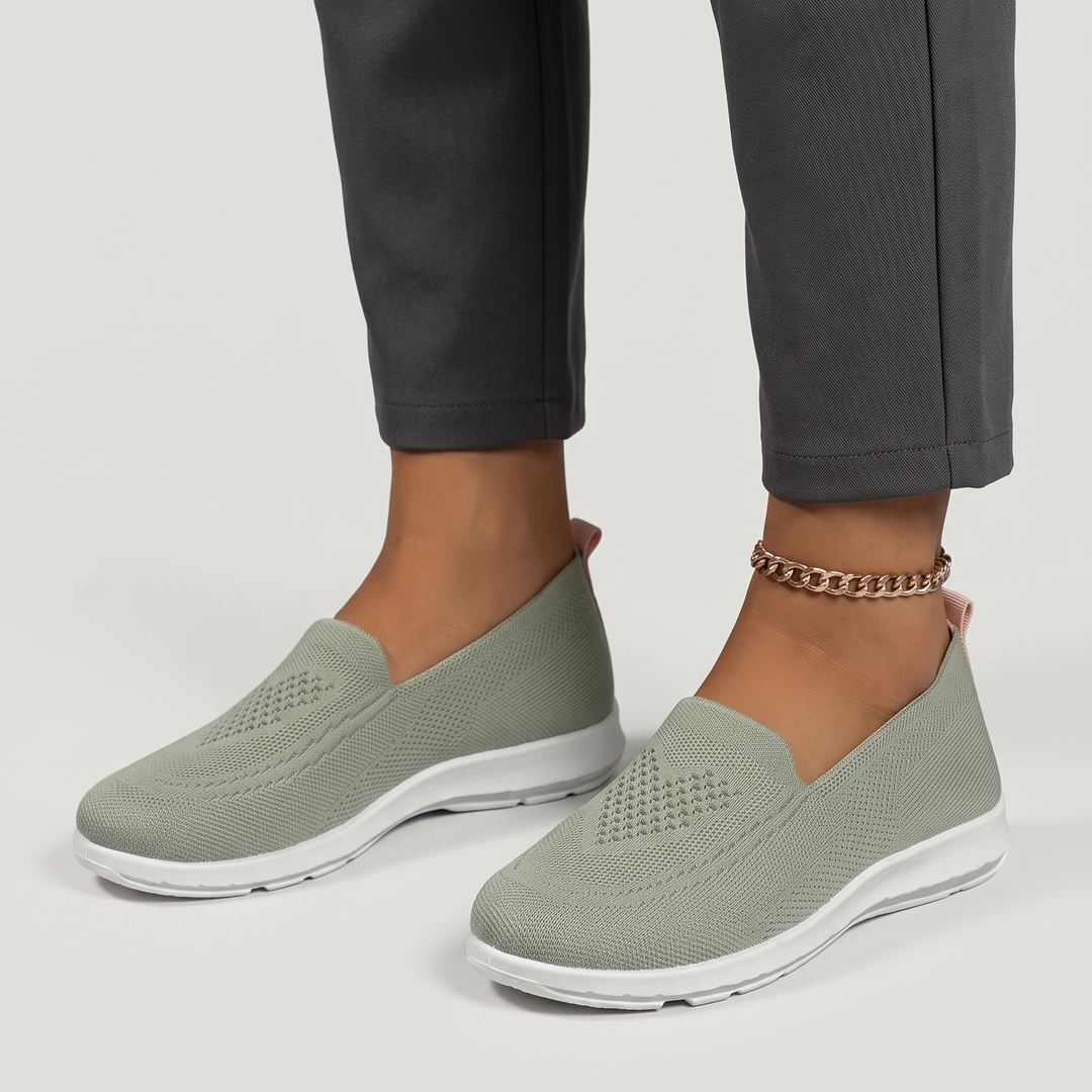 Women's Knit Loafers for Daily Wear with Cushioned Wedge 4