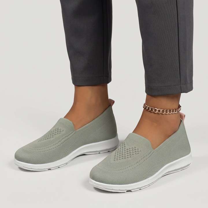 Women's Knit Loafers for Daily Wear with Cushioned Wedge 4