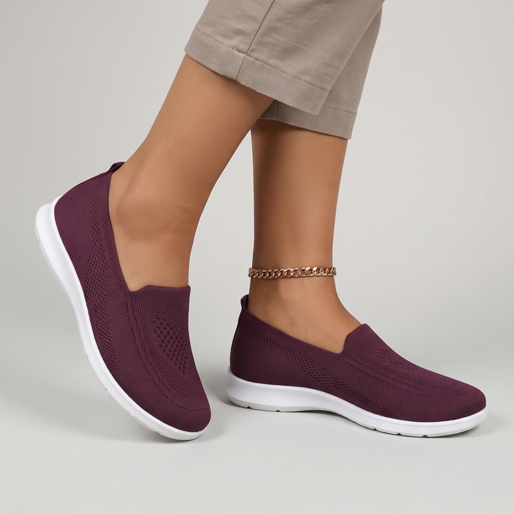 Women's Knit Loafers for Daily Wear with Cushioned Wedge 6