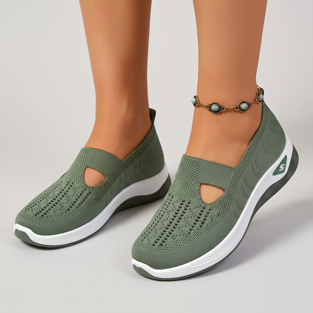 Women's Knit Platform Trainers for Errands with Rocker Sole 1